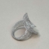 Kép 3/4 - Ezüst elegáns, áttört virág mintás gyűrű