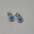 Kép 1/3 - Ezüst csepp alakú fülbevaló kék opállal 